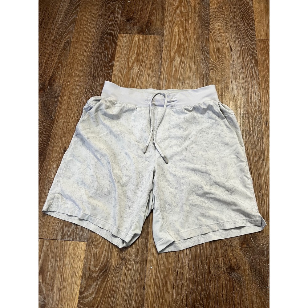 Lululemon Mens Shorts Light Gray Small Surge Lined 7 Inch Heathered Athletic